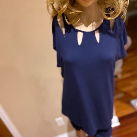 Laundry mid night Blue fitted dress - Picture 3 of 8
